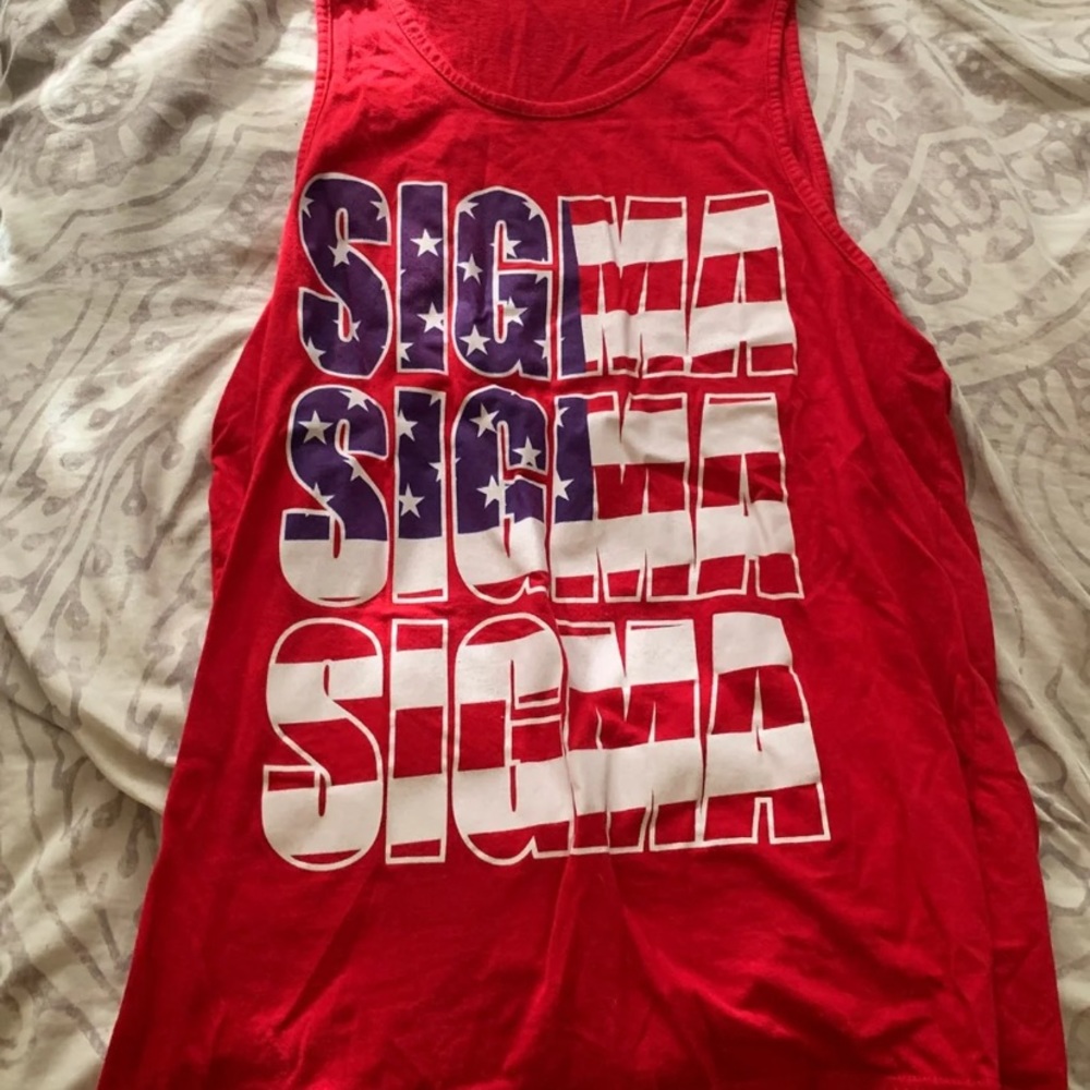 Tri Sigma American Flag tank top